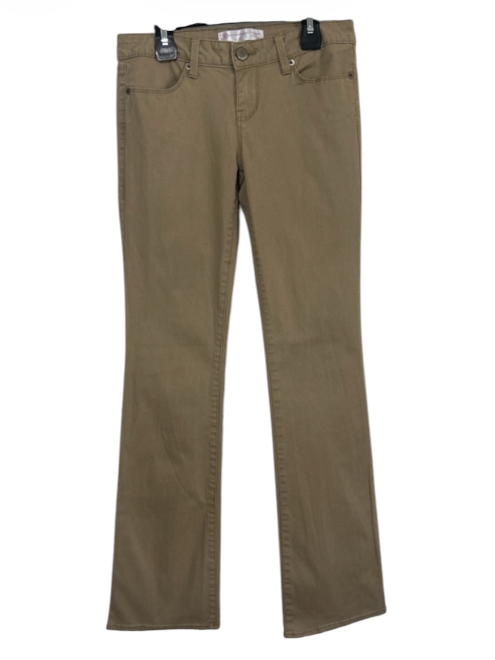No Boundaries Womens Size 5 Tan Khaki Flare Leg Bootcut Stretch Pants Y2K